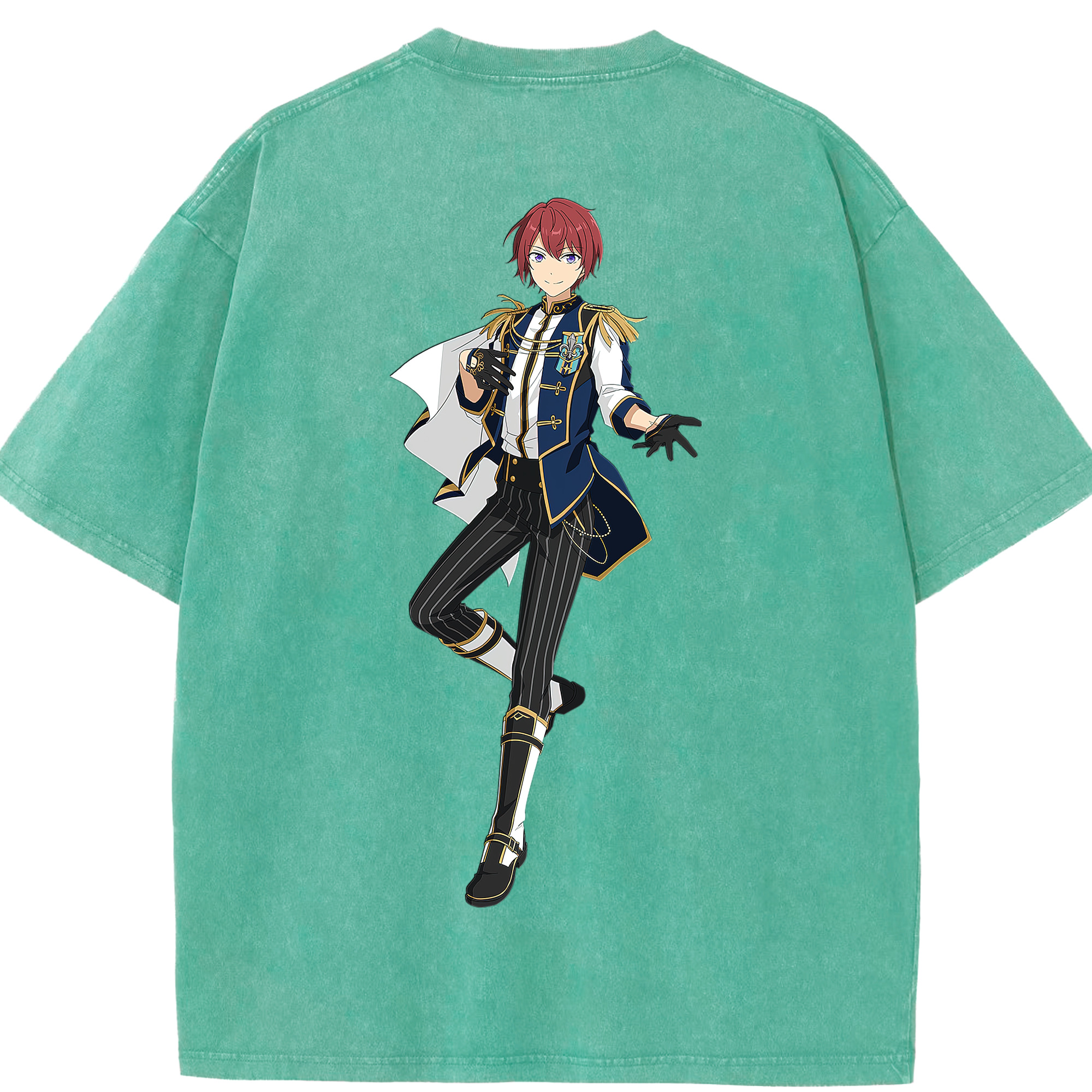 （画像用） あんさんぶるスターズ! Ensemble Stars 綿100% ヴィンテージ風 半袖Tシャツ（背面プリント）